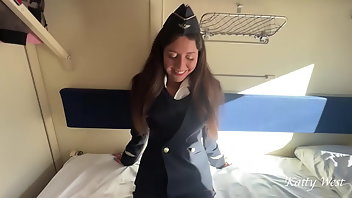 Stewardess Cum Teen Doggystyle 
